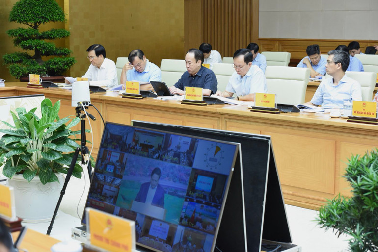 Đại diện lãnh đạo các bộ, ngành tham dự Phiên họp thứ 12 Ban Chỉ đạo (Ảnh: Trần Hải).