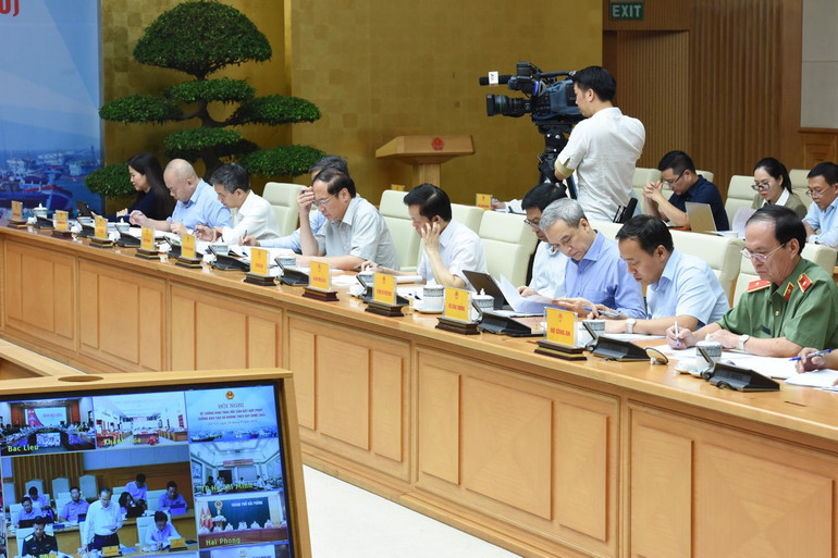 Đại diện lãnh đạo các bộ, ngành tham dự Hội nghị. (Ảnh: TRẦN HẢI)