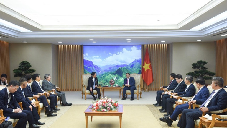 Quang cảnh buổi tiếp. (Ảnh: Trần Hải)