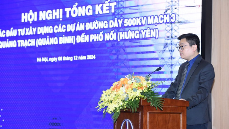 Đại diện lãnh đạo Bộ Công thương phát biểu ý kiến tại Hội nghị. (Ảnh: Trần Hải)