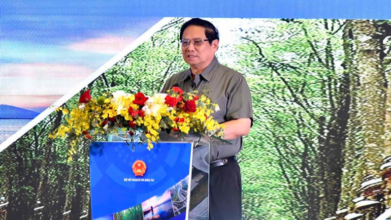 Thủ tướng Phạm Minh Chính phát biểu ý kiến tại hội nghị. (Ảnh: THANH GIANG) Thủ tướng Phạm Minh Chính phát biểu ý kiến tại hội nghị. (Ảnh: THANH GIANG)