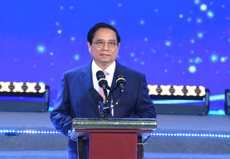 Thủ tướng Phạm Minh Chính phát biểu ý kiến tại Hội nghị. (Ảnh: Trần Hải)