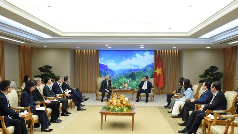 Quang cảnh buổi tiếp (Ảnh: TRẦN HẢI)