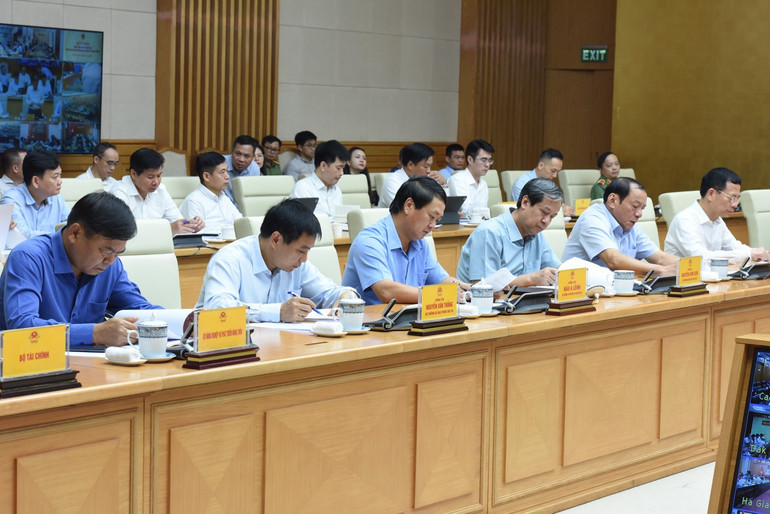 Lãnh đạo các bộ, ngành tham dự Hội nghị. (Ảnh: Trần Hải)