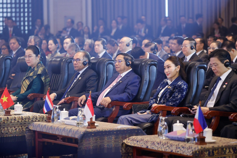 Thủ tướng Phạm Minh Chính và các nhà Lãnh đạo tham dự phiên khai mạc Hội nghị Cấp cao ASEAN lần thứ 44, 45 và các Hội nghị Cấp cao liên quan. (Ảnh: Nhật Bắc/VGP)