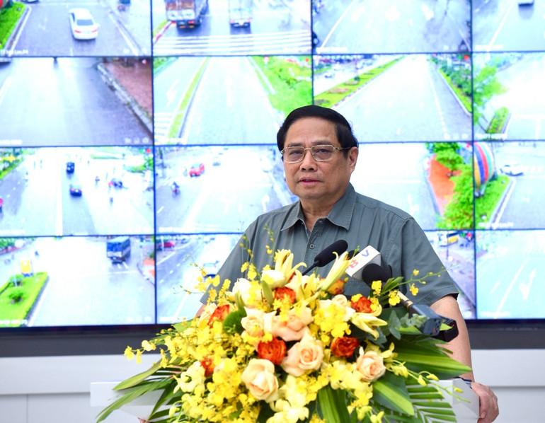 Thủ tướng Phạm Minh Chính phát biểu ý kiến tại Hội nghị. (Ảnh: Trần Hải) Thủ tướng Phạm Minh Chính phát biểu ý kiến tại Hội nghị. (Ảnh: Trần Hải)