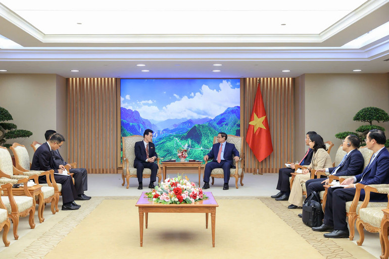 Quang cảnh buổi tiếp. (Ảnh: TRẦN HẢI)