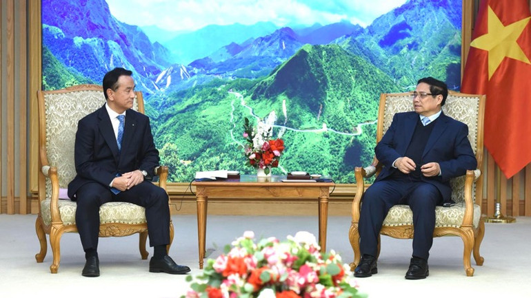 Thủ tướng Phạm Minh Chính tiếp ông Muraoka Tsugumasa, Thống đốc tỉnh Yamaguchi (Nhật Bản). (Ảnh: TRẦN HẢI) Thủ tướng Phạm Minh Chính tiếp ông Muraoka Tsugumasa, Thống đốc tỉnh Yamaguchi (Nhật Bản). (Ảnh: TRẦN HẢI)