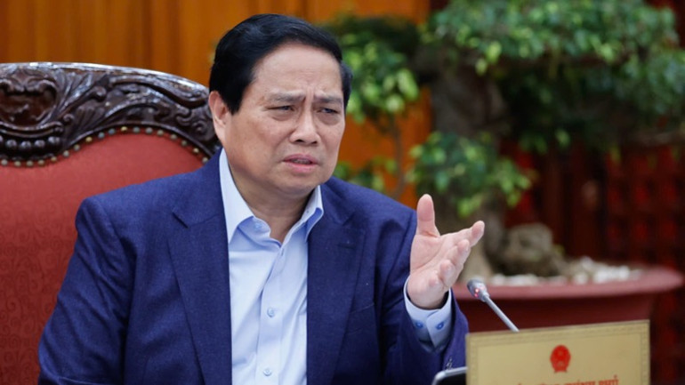 Thủ tướng Phạm Minh Chính phát biểu ý kiến chỉ đạo cuộc họp. (Ảnh: Trần Hải) Thủ tướng Phạm Minh Chính phát biểu ý kiến chỉ đạo cuộc họp. (Ảnh: Trần Hải)