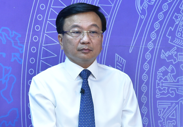 Thứ trưởng Giao thông vận tải Nguyễn Danh Huy tại cuộc toạ đàm (Ảnh: VGP).