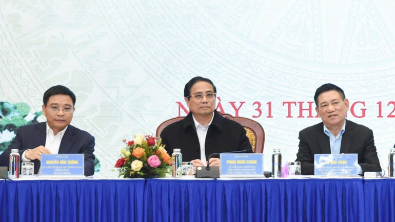 Thủ tướng Phạm Minh Chính dự và chỉ đạo Hội nghị. (Ảnh: TRẦN HẢI)