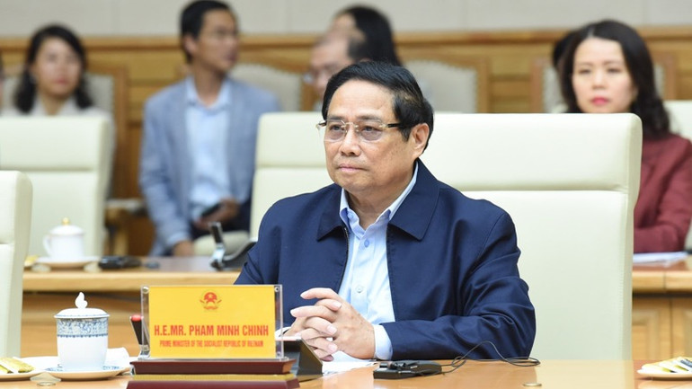 Thủ tướng Phạm Minh Chính phát biểu ý kiến (Ảnh: TRẦN HẢI). Thủ tướng Phạm Minh Chính phát biểu ý kiến (Ảnh: TRẦN HẢI).