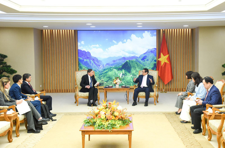 Quang cảnh buổi tiếp. (Ảnh: TRẦN HẢI) Quang cảnh buổi tiếp. (Ảnh: TRẦN HẢI)