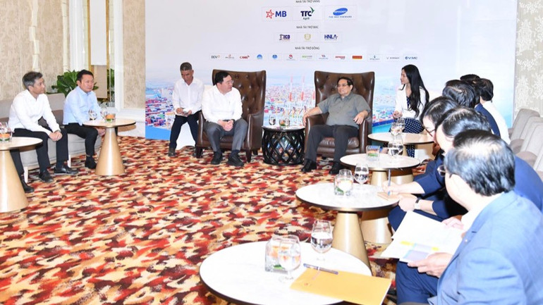 Quang cảnh buổi tiếp.(Ảnh: Thanh Giang)