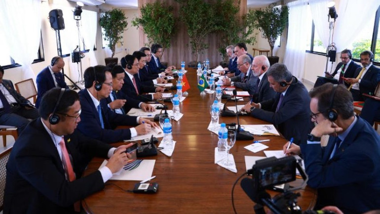 Quang cảnh buổi hội đàm. (Ảnh: Dương Giang/TTXVN) Quang cảnh buổi hội đàm. (Ảnh: Dương Giang/TTXVN)