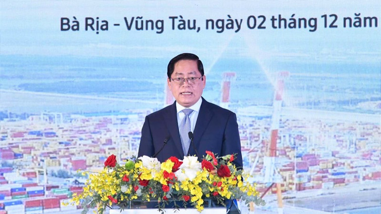 Bí thư Tỉnh ủy Bà Rịa-Vũng Tàu Phạm Viết Thanh phát biểu ý kiến tại Diễn đàn Logistics Việt Nam 2024.