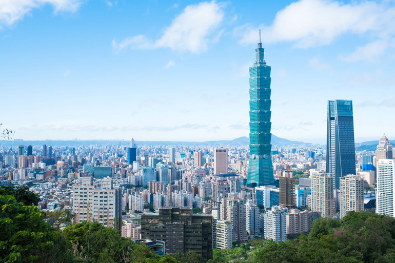 Toàn cảnh Đài Bắc (Đài Loan, Trung Quốc).