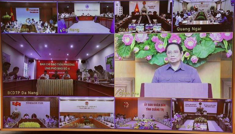 Thủ tướng Phạm Minh Chính phát biểu chỉ đạo tại điểm cầu Văn phòng Chính phủ.