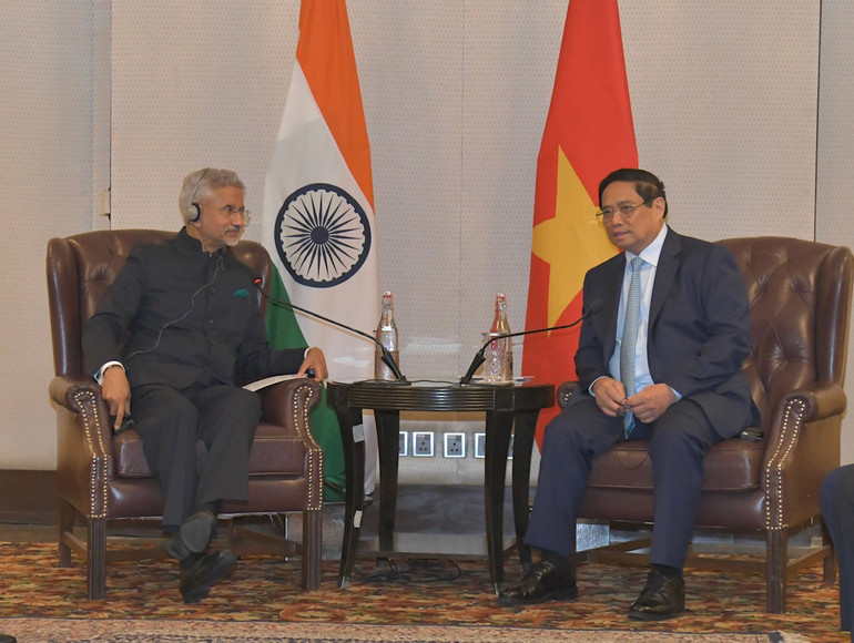 Thủ tướng Chính phủ Phạm Minh Chính tiếp Bộ trưởng Ngoại giao Ấn Độ S.Jaishankar.