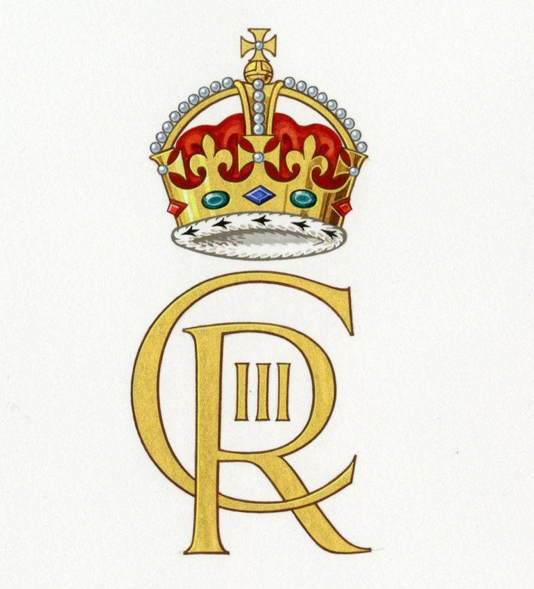 Huy hiệu Hoàng gia Anh dưới triều của Vua Charles III. (Ảnh: Reuters)