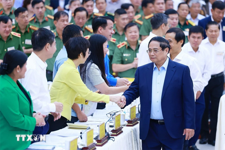 Thủ tướng Phạm Minh Chính và các đại biểu tham dự hội nghị. Thủ tướng Phạm Minh Chính và các đại biểu tham dự hội nghị.