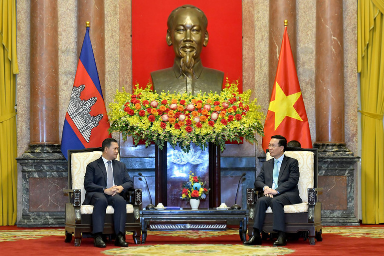 Thủ tướng Hun Manet và Chủ tịch nước Võ Văn Thưởng.