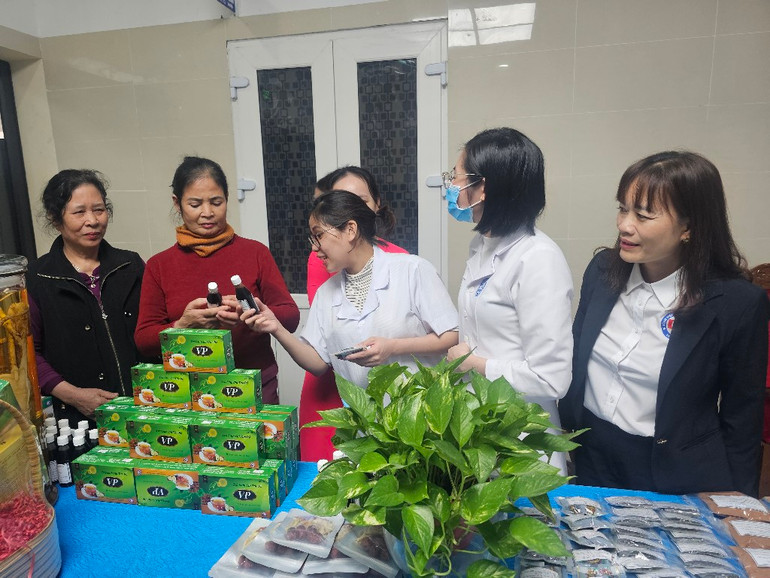 Các sản phẩm do Bệnh viện Y dược cổ truyền tỉnh Vĩnh Phúc sản xuất.