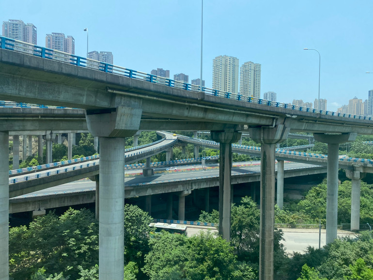 Đường giao thông nhiều tầng- một đặc sản của Trùng Khánh Đường giao thông nhiều tầng- một đặc sản của Trùng Khánh