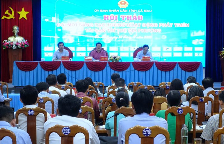 Hội thảo đổi mới sáng tạo trong hoạt động phát triển tài sản trí tuệ tại Cà Mau vào sáng 23/12.