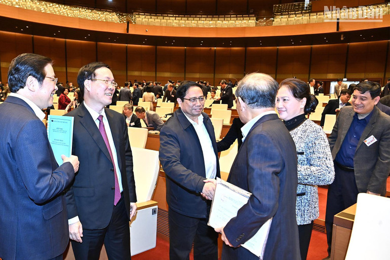 Thủ tướng Phạm Minh Chính và các đại biểu dự hội nghị.