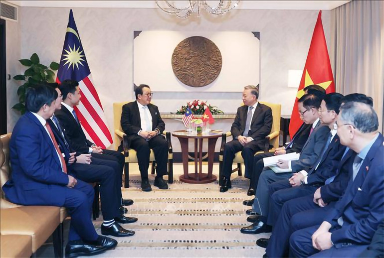 Tổng Bí thư Tô Lâm tiếp ông Tan Sri Francis Yeoh, Chủ tịch Tập đoàn YTL. Ảnh: TTXVN