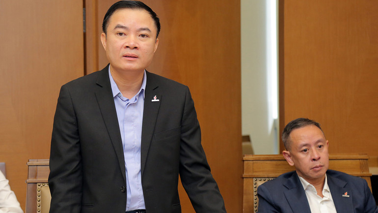 Tổng Giám đốc PVN Lê Ngọc Sơn phát biểu tại buổi lễ. Tổng Giám đốc PVN Lê Ngọc Sơn phát biểu tại buổi lễ.