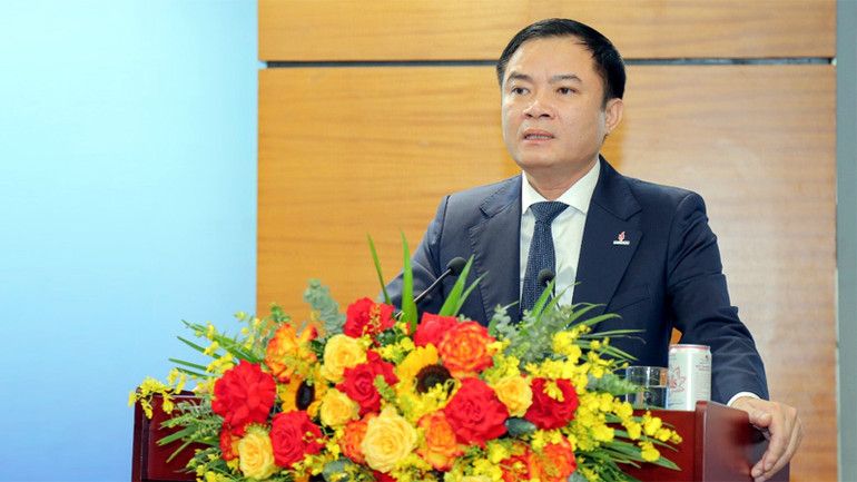 Tổng giám đốc PVN Lê Ngọc Sơn phát biểu tại lễ ký.