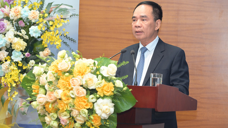 TS. Nguyễn Quốc Thập - Chủ tịch Hội Dầu khí Việt Nam phát biểu tại buổi lễ.