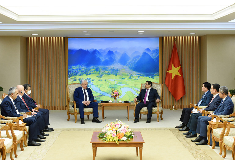 Quang cảnh buổi tiếp. (Ảnh: Trần Hải)