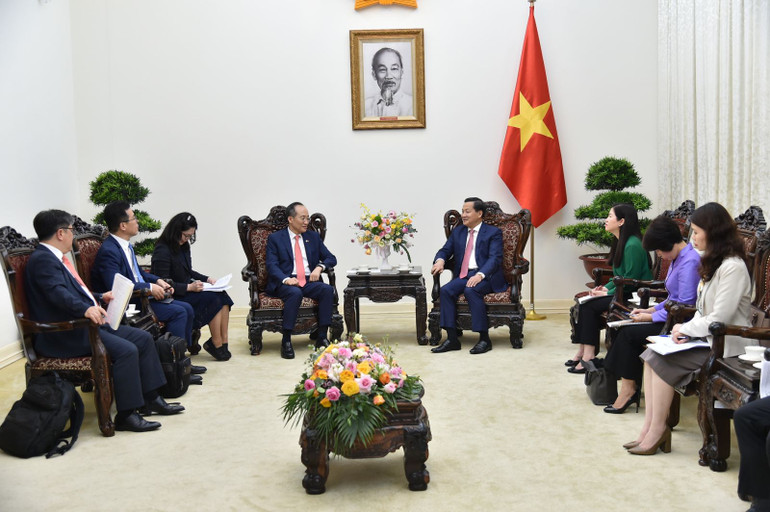 Quang cảnh buổi tiếp. (Ảnh: VGP).