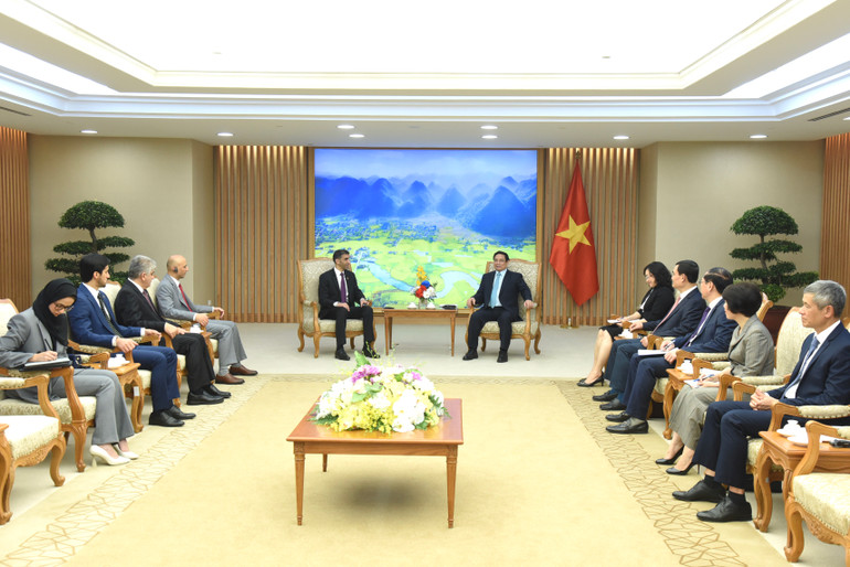 Quang cảnh buổi tiếp. (Ảnh: TRẦN HẢI)