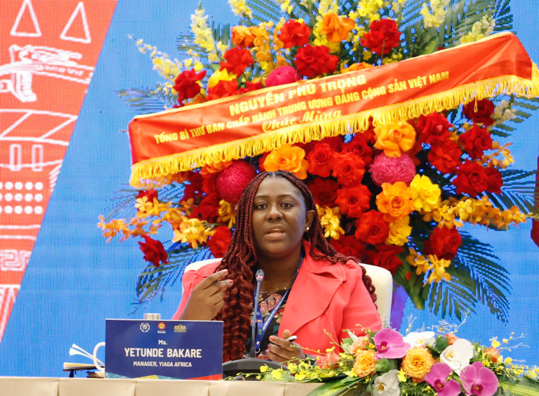 Bà Yetunde Bakare, Giám đốc YIAGA châu Phi. (Ảnh: DUY LINH) Bà Yetunde Bakare, Giám đốc YIAGA châu Phi. (Ảnh: DUY LINH)