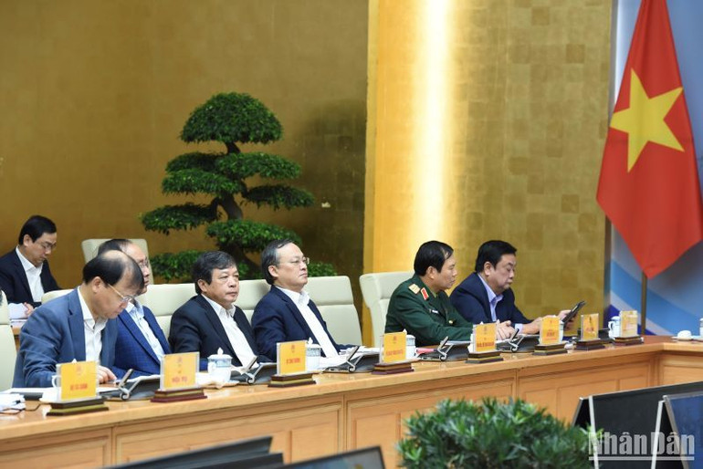 Các đại biểu dự Hội nghị tại đầu cầu Văn phòng Chính phủ.