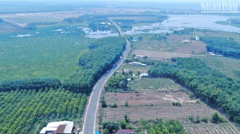 Cao tốc Gia Nghĩa-Chơn Thành sẽ đi qua địa phận xã Nha Bích, thị xã Chơn Thành.