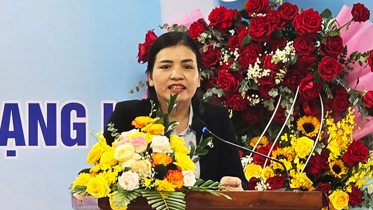 Phó Chủ tịch Ủy ban nhân dân tỉnh Kon Tum Y Ngọc phát biểu tại buổi lễ.