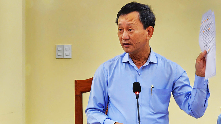 Đồng chí Dương Văn Trang phát biểu tại hội nghị. Đồng chí Dương Văn Trang phát biểu tại hội nghị.