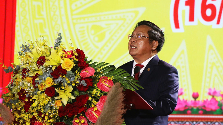 Đồng chí Lê Ngọc Tuấn phát biểu tại buổi lễ. Đồng chí Lê Ngọc Tuấn phát biểu tại buổi lễ.