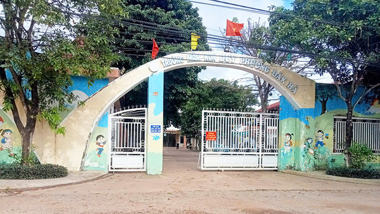 Trường mầm non Duy Phương xây dựng trên phần đất không được quy hoạch là đất giáo dục.