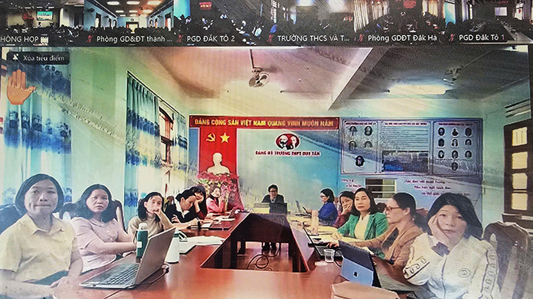 Đại biểu tại các điểm cầu tích cực trao đổi về những nội dung mới tại Thông tư số 29.