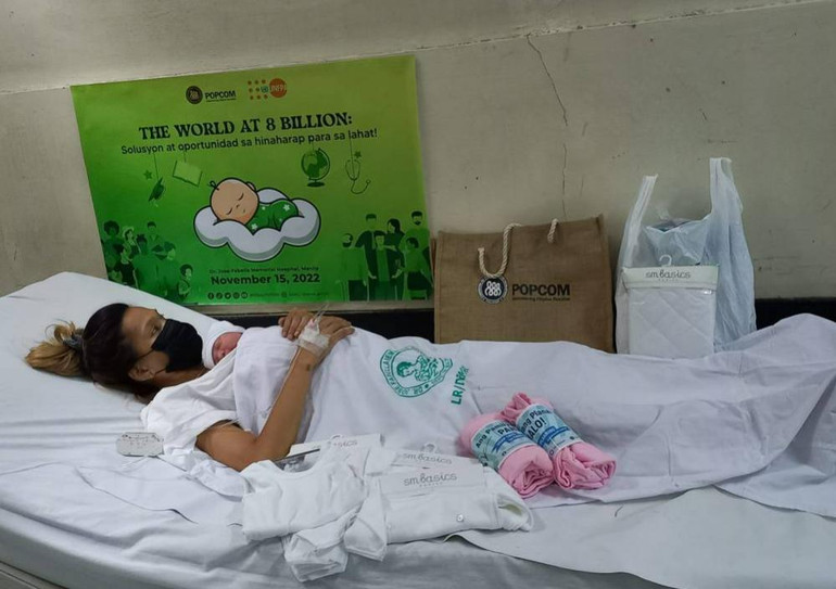 Bé Venice Mabansag chào đời lúc 1 giờ 29 phút ngày 15/11 tại Tondo, Manila. (Nguồn: Facebook của Ủy ban Dân số và Phát triển Philippines)