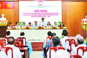 Một buổi tiếp xúc cử tri của người ứng cử đại biểu Quốc hội khóa XVI và đại biểu Hội đồng nhân dân Thành phố Hồ Chí Minh khóa XI, nhiệm kỳ 2026-2031 tại xã Xuân Sơn. (Ảnh CTV)