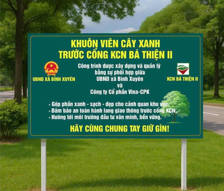 Bảng giới thiệu về công trình khuôn viên cây xanh. z7140548305039-a570269202063b2acfe74362e8e723c0.jpg