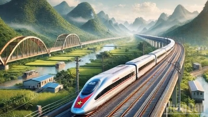 Phối Cảnh đường sắt cao tốc trục bắc-nam của Tổng Công ty Đường sắt Việt Nam.