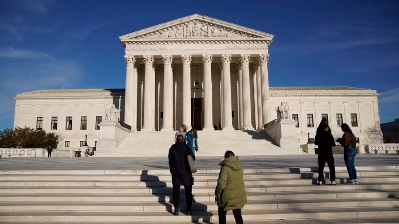 Tòa nhà Tòa án Tối cao Hoa Kỳ tại Washington, DC, Hoa Kỳ. (Ảnh: Xinhua)